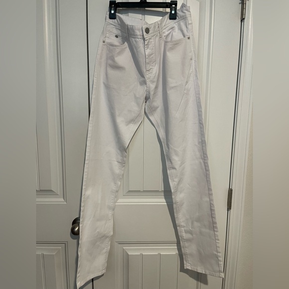 Massimo Dutti White Straight Leg Pants Size 27 Women’s - NWOT - Picture 2 of 8